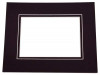 Passepartout Dubbeldik Zwart/Zwart 45,7x61cm met 12,5x18,5cm Venster (25 stuks) [MD30035]