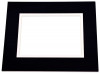 Passepartout Dubbeldik Zwart/Wit 50,8x61cm met 10,5x13,5cm Venster (25 stuks) [MD30064]