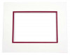 Passepartout Dubbeldik Ivoor/Steen Rood 45,7x61cm met 32,1x47,3cm Venster (10 stuks) [MD20091]
