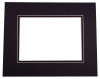 Passepartout Dubbeldik Zwart/Zwart 50,8x61cm met 39,7x49,9cm Venster (10 stuks) [MD20142]