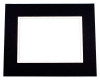 Passepartout Dubbeldik Zwart/Wit 12,7x17,8cm met 7x12cm Venster (10 stuks) [MD20154]