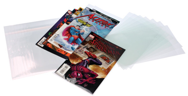Zakken voor Stripboeken 17,5x26 + 3cm met beschermende sluiting (100 stuks [COMIC1PC]
