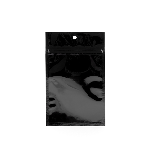 White Metallized Hanging Zipper Barrier Bags 7.6 x 11.4 cm (100 Pieces) [HZBB3MW]
