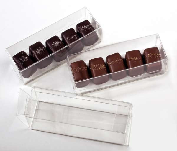 Plastiek Doosjes voor "chocolade" Truffels 3,5x3,5x10,8cm (25 stuks) [FB196]