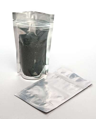 Stazakken Transparant/Zilver 9,5x5,5x15,5cm | 57 gram (100 stuks) [ZBGS35]