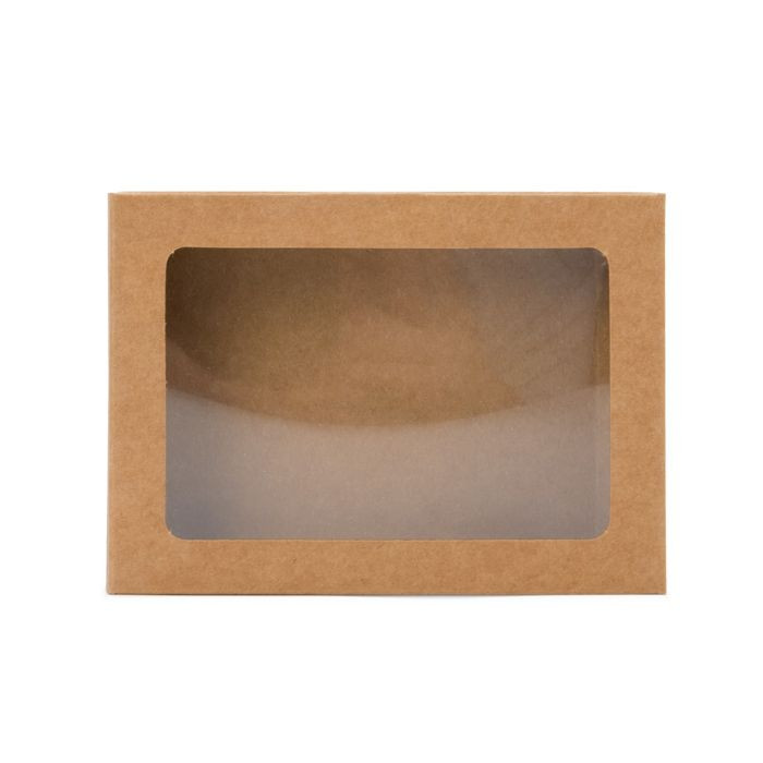 Kraftdoosjes met Venster 21,5x2,5x31cm (25 stuks) [WKRGA4]