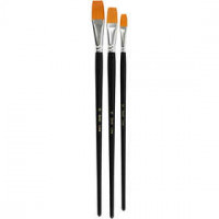 Big size - Gold Line penselen, l: 31+32+33,5 cm, b: 12+16+20 mm, plat, 3div [HOB-100276]