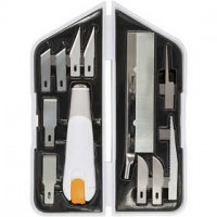 Mes, beitel en zaagset, l: 15 cm, b: 3 cm, 1set [HOB-1024385]