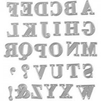 Snijmal, h: 2 cm, alfabet, 1stuk [HOB-11784]