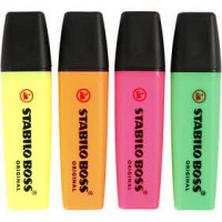 Markeerstiften, neon groen, neon geel, neon oranje, neon roze, 4div [HOB-14162]
