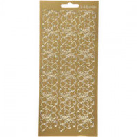 Stickers, vel 10x23 cm, goud, bladeren, 1vel [HOB-170101]