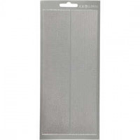 Stickers, vel 10x23 cm, zilver, randen, 1vel [HOB-170107]