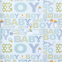 Cadeaupapier, b: 50 cm,  80 gr, baby boy, 5m [HOB-190420]