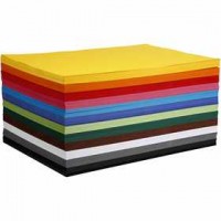 Gekleurd karton, A2 420x600 mm,  180 gr, 120div vellen [HOB-214290]