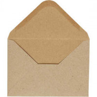 Envelopes, size 11.5x16 cm, 110 g, 10 pcs, natural [HOB-217016]