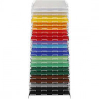 Reclame- en decoratiekarton, vel 500x700+460x640 mm, h: 170 cm, kleuren assorti, incl. display - 24 planken, 1020assorti vel [HOB-229293]