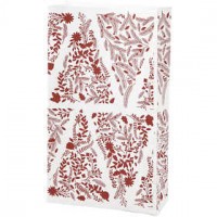 Papieren zakken, h: 21 cm, afm 6x12 cm, , Kerstbomen, 10stuks, 80 gr [HOB-23133]