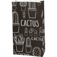 Papieren zakken, h: 21 cm, afm 6x12 cm, cactus, 8stuks, 80 gr [HOB-231360]