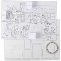 Kerstkalender, met motief, afm 30x42 cm, 5stuks [HOB-23321]