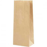 Papieren zakken, afm 10x6x24 cm,  50 gr, bruin, 100stuks [HOB-23372]