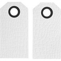 Cadeaulabels, wit, afm 6x3 cm,  250 gr, 20stuks [HOB-234001]