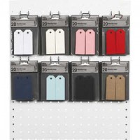 Manila Tags, size 3x8 cm, 220 g, 8x10 packs, asstd. colours [HOB-234023]