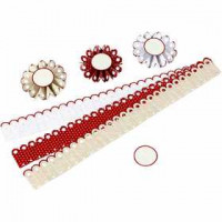 Rozetten, d: 8 cm,  160 gr, 6stuks [HOB-25679]