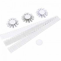 Rozetten, d: 8 cm,  160 gr, 6stuks [HOB-25680]