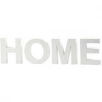 Letters, HOME, h: 17,5 cm, diepte 4,5 cm, wit, 1set [HOB-25774]