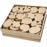 Hangende decoraties Pasen, h: 10 cm, dikte 12 mm, 114stuks [HOB-26791]