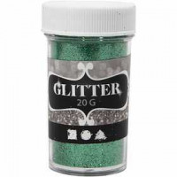 Glitter, d: 35 mm, h: 60 mm, groen, 20gr [HOB-284287]