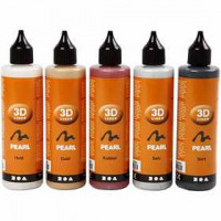 3D liner, metallic kleuren, 5x100ml [HOB-30385]