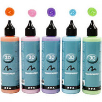 3D liner, transparentkleuren, 5x100ml [HOB-30386]