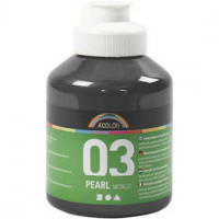 A-Color acrylverf, zwart, 03- metallic, 500ml [HOB-32204]