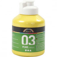 A-Color acrylverf, geel, 03- metallic, 500ml [HOB-32206]