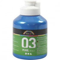 A-Color acrylverf, blauw, 03- metallic, 500ml [HOB-32208]