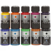 Textil Silk, diverse kleuren, 10x50ml [HOB-33099]