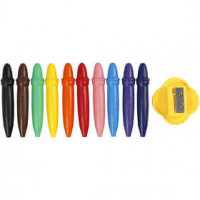 Waskrijt, d: 11 mm, l: 7 cm, 10stuks [HOB-37297]