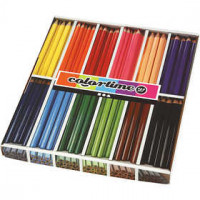 Colortime kleurpotloden, vulling: 5 mm, diverse kleuren, Jumbo, 144stuks [HOB-38080]