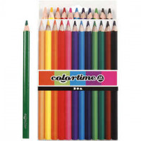 Colortime kleurpotloden, vulling: 5 mm, diverse kleuren, Jumbo, 12stuks [HOB-38081]