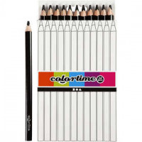 Colortime Kleurpotloden, vulling: 5 mm, zwart, Jumbo, 12stuks [HOB-38181]