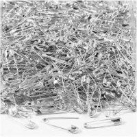 Veiligheidsspelden, l: 22 mm, dikte 0,6 mm, zilver, 500stuks [HOB-41131]