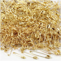 Veiligheidsspelden, l: 19+22+28 mm, dikte 0,5-0,6 mm, goud, 600div [HOB-41132]