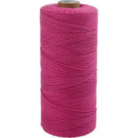 Katoenkoord, l: 315 m, dikte 1 mm, roze, Dunne kwaliteit 12/12, 220gr [HOB-41508]