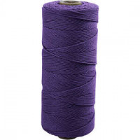 Katoenkoord, l: 315 m, dikte 1 mm, violet, Dunne kwaliteit 12/12, 220gr [HOB-41510]