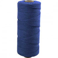 Katoenkoord, l: 315 m, dikte 1 mm, blauw, Dunne kwaliteit 12/12, 220gr [HOB-41512]
