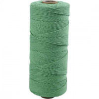 Katoenkoord, l: 315 m, dikte 1 mm, lichtgroen, Dunne kwaliteit 12/12, 220gr [HOB-41514]