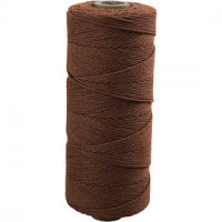 Katoenkoord, l: 315 m, dikte 1 mm, bruin, Dunne kwaliteit 12/12, 220gr [HOB-41518]