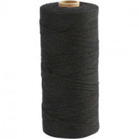 Katoenkoord, l: 315 m, dikte 1 mm, zwart, Dunne kwaliteit 12/12, 220gr [HOB-41520]