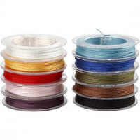 Polyester koord, dikte 1 mm, diverse kleuren, 10x50m [HOB-41583]